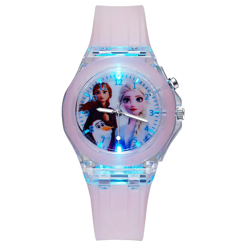 Disney Princess Style Print Watch With Light