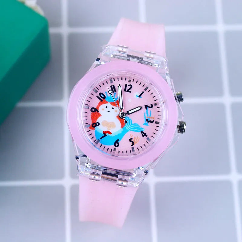 Cartoon Print Watches With Light