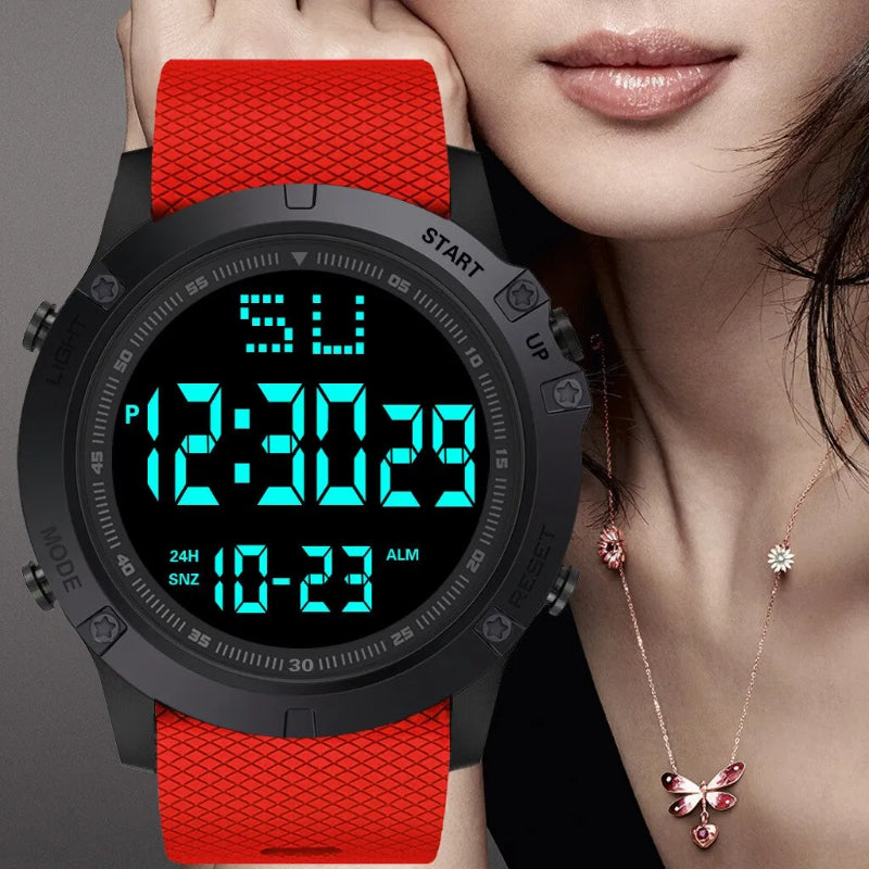 Multifunction Sports Watch With LED Digital Display