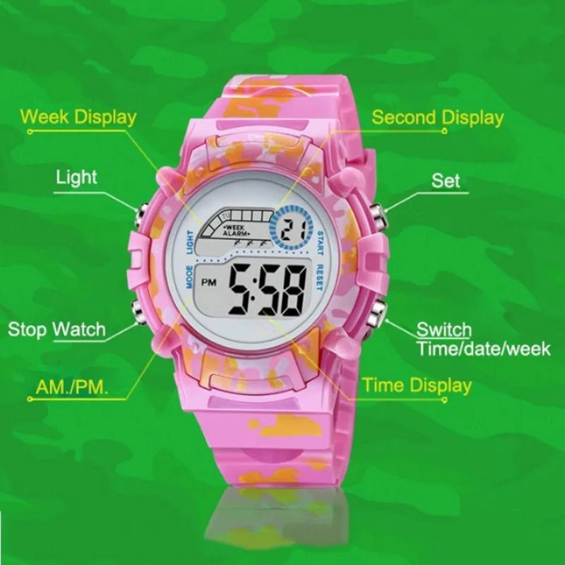 Sports Military Patterned Digital Watch